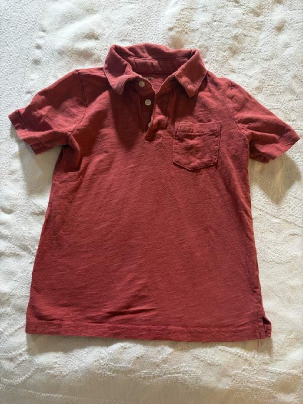 Carter's Kid Boys Red Polo Shirt Size 6 Chest Pocket